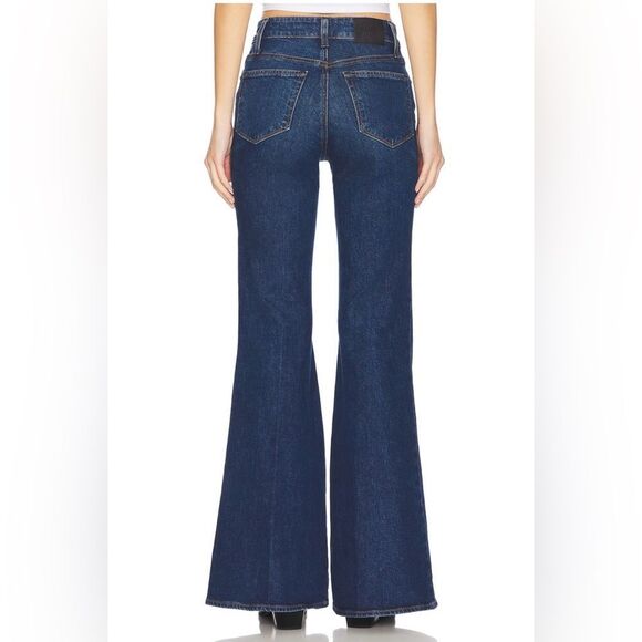 PAIGE Marlow Flared Jeans in “Agate” dark wash - Picture 8 of 13